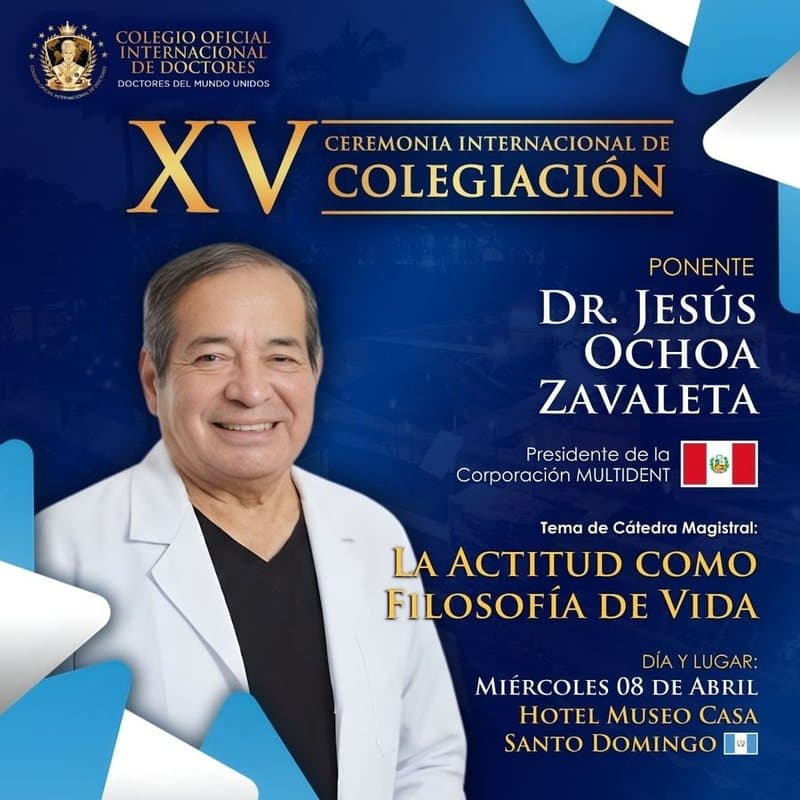 Anuncio oficial del colegio: La actitud como filosofía de vida, por Dr. Jesús Ochoa Zavaleta