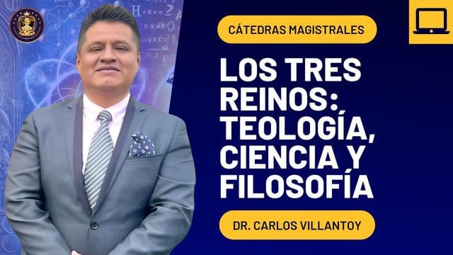Portada de la grabación: Los tres reinos: teología, ciencia y filosofía