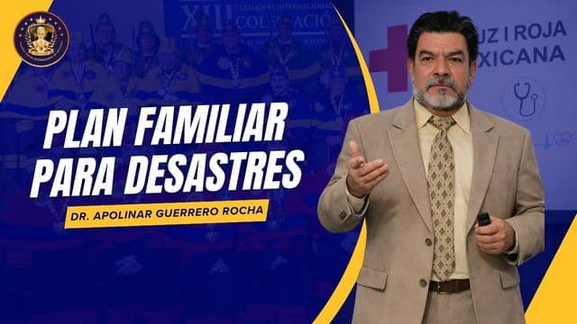 Portada de la grabación: Plan familiar para desastres, por Dr. Apolinar Guerrero Rocha