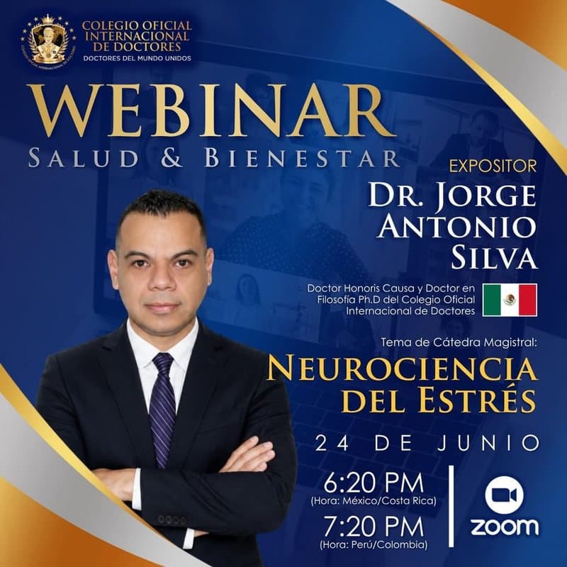 Anuncio oficial del colegio: Neurociencia del estrés, por Dr. Jorge Antonio Silva