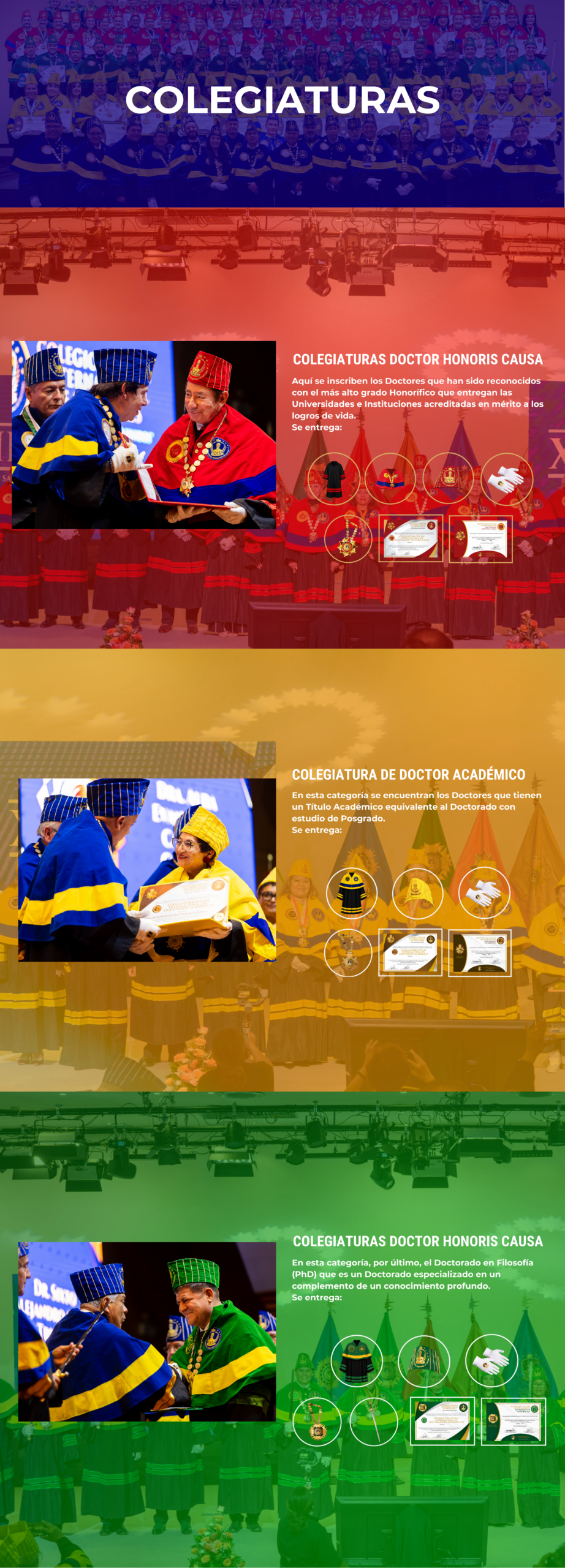 Colegiaturas oficiales
